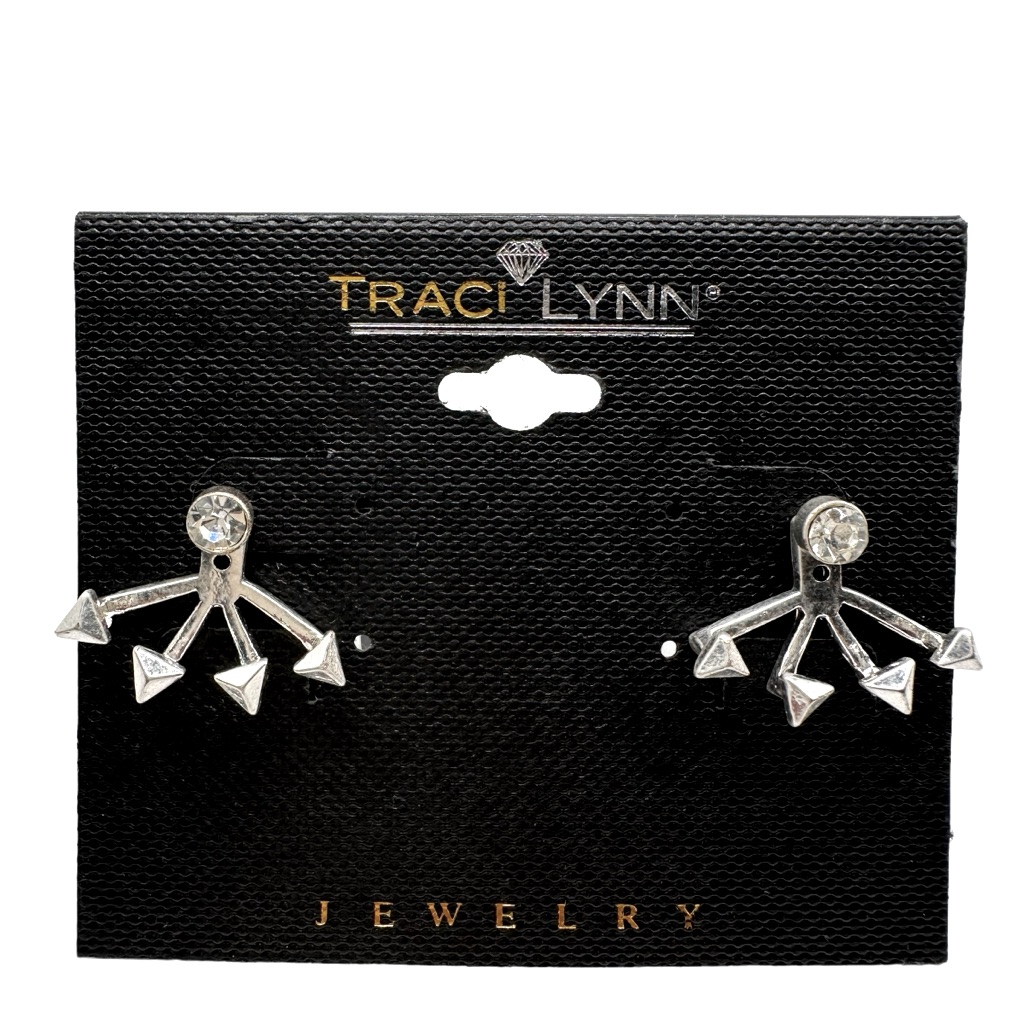 Traci Lynn Fashion Jewelry Spunky Earrings Silver Punk Rock 18$
